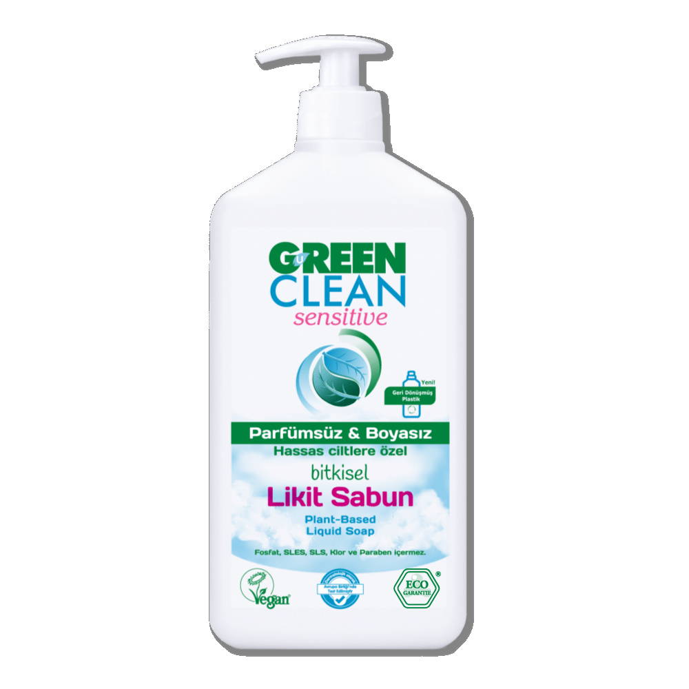 U Green Clean 500 ML Sensitive Bitkisel Likit Sabun Şişesi