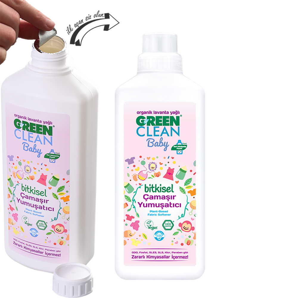 U Green Clean Baby 1 Litre %100 Bitkisel Bazlı Doğal Yumuşatıcı Şişesi