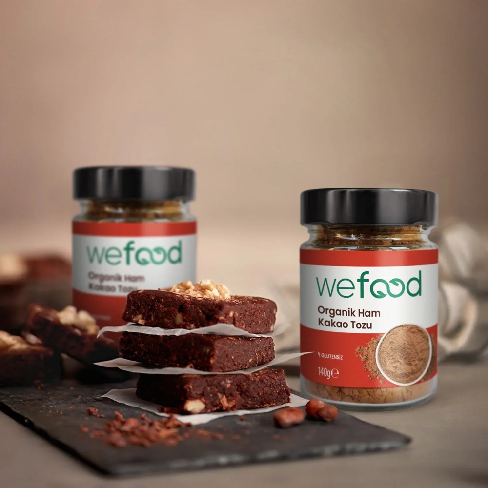 Wefood Organik Ham Kakao Tozu 140 gr – Peru kökenli, sertifikalı, katkısız