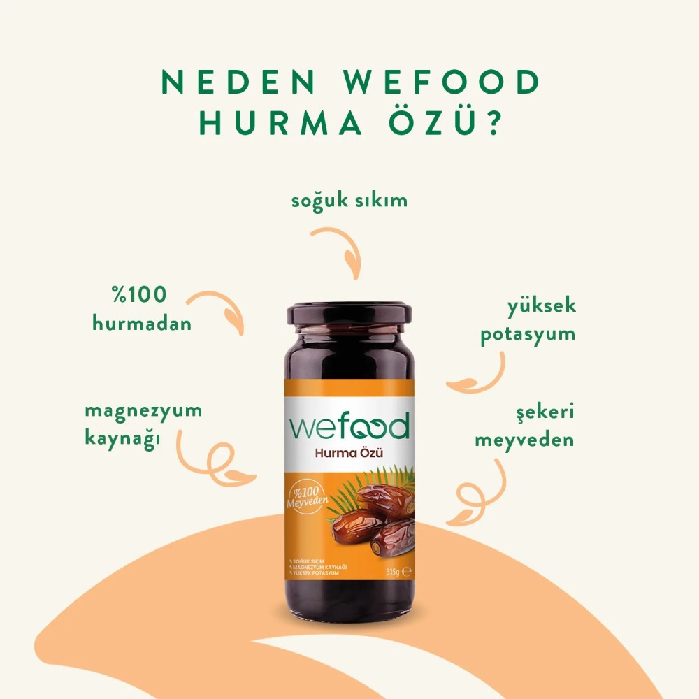 Nisa Organik Wefood Hurma Özü 315gr Soğuk Sıkım Cam Şişe
