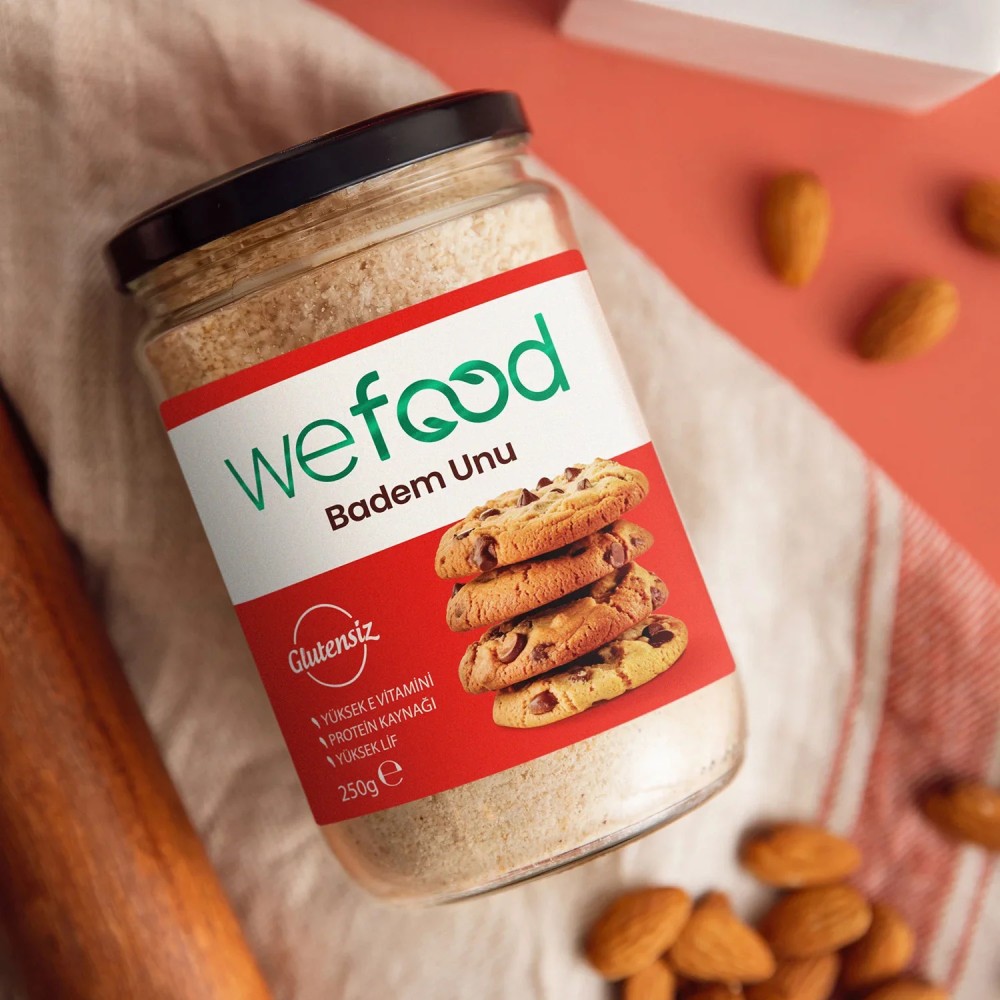 Wefood 250 GR Glutensiz İnce Öğütülmüş Badem Unu Paketi