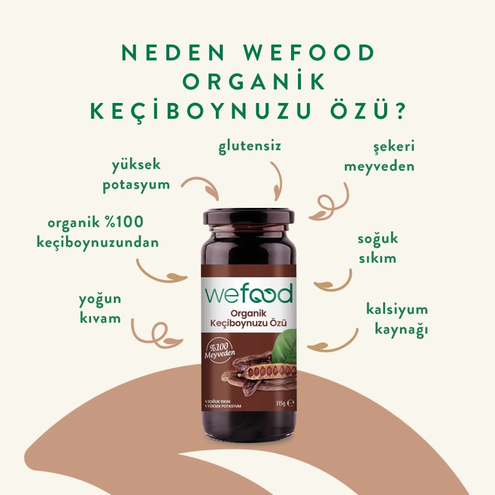 Wefood 315 GR Organik Soğuk Sıkım Keçiboynuzu Özü Kavanozu