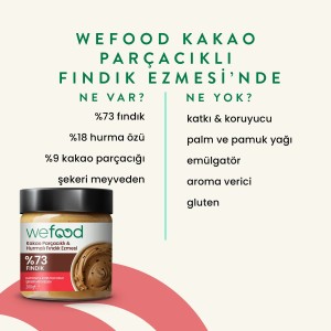 Kakao Parçacıklı & Hurmalı Fındık Ezmesi (200 GR)