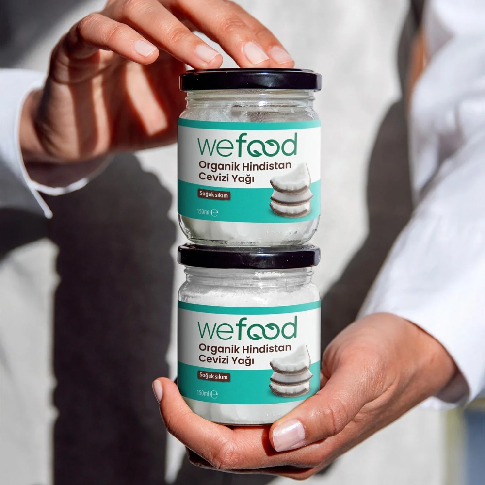 Nisa Organik Wefood Organik Hindistan Cevizi Yağı 150ml Cam Kavanoz