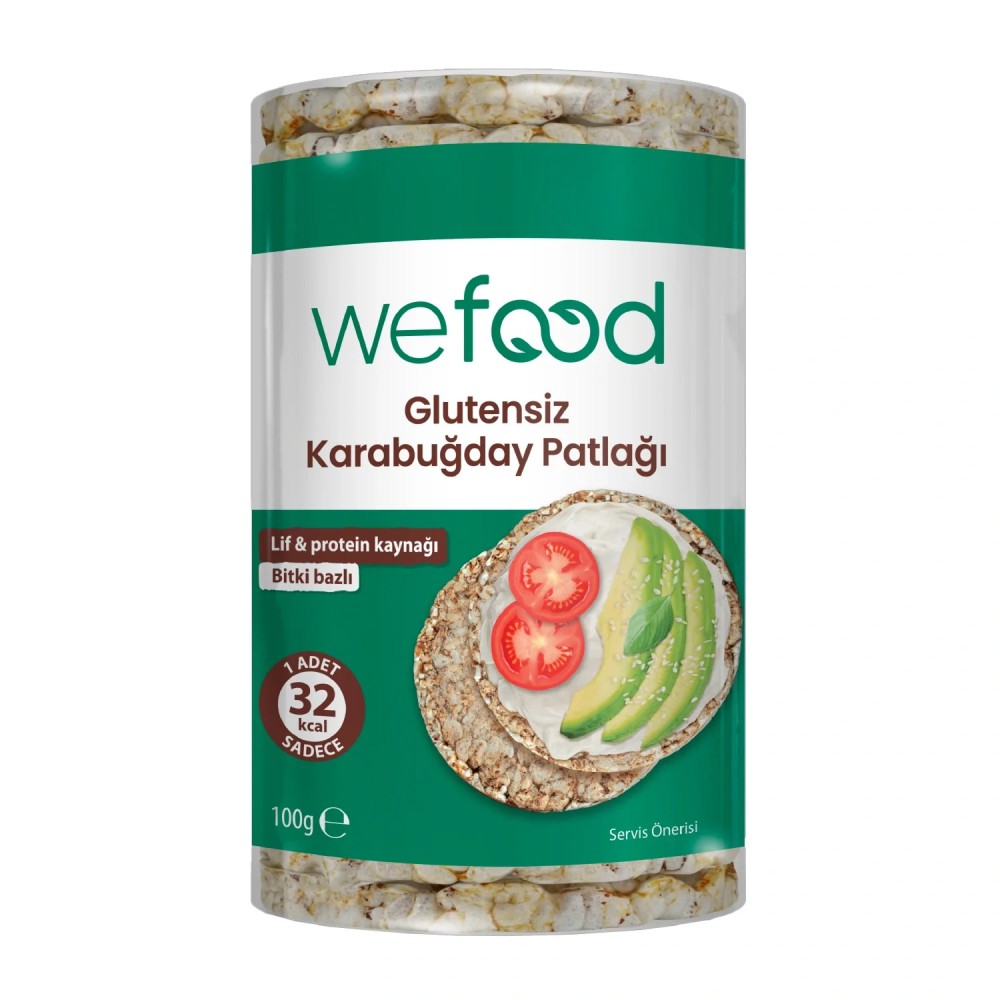 Nisa Organik Wefood Karabuğday Patlağı 100gr Şekersiz ve Tuzsuz Paket