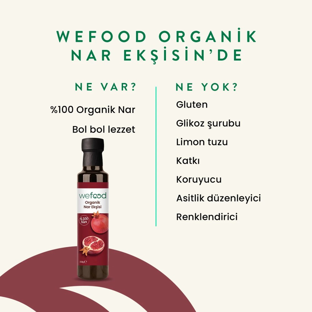Wefood 350 GR %100 Organik Nar Ekşisi Şişesi