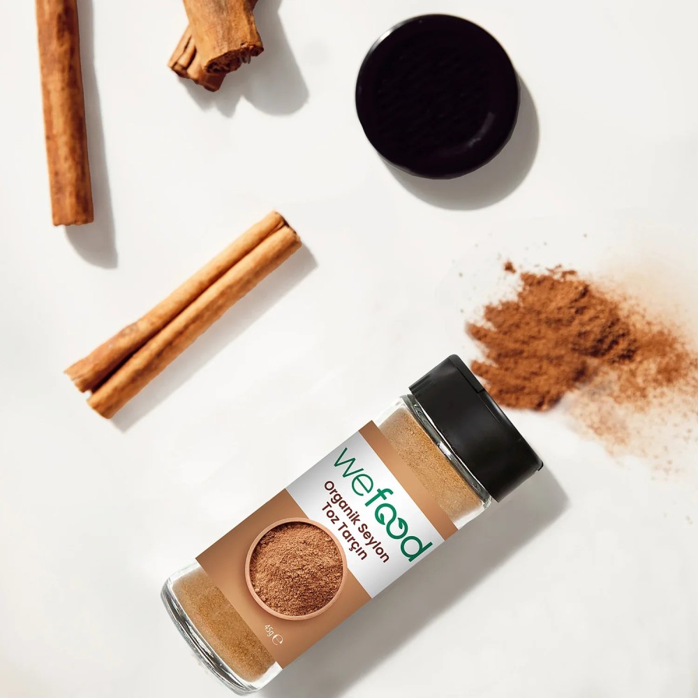 Wefood Organik Seylon Tarçın Tozu 45 GR - Gerçek Tarçın