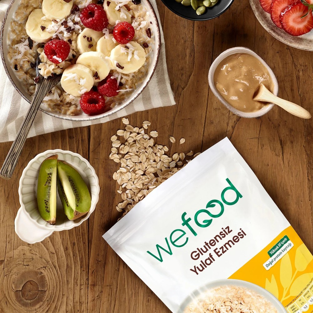 Nisa Organik Wefood Glutensiz Yulaf Ezmesi 300gr Şekersiz ve Katkısız Paket