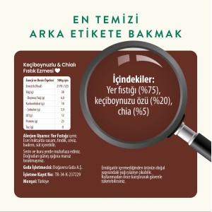 Keçiboynuzlu & Chialı Fıstık Ezmesi (300 GR)