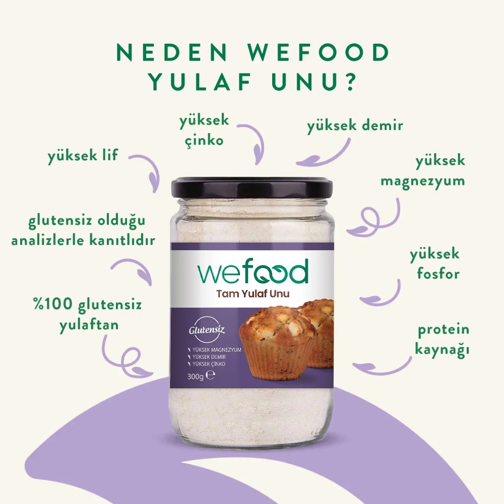 Wefood 300 GR Glutensiz Tam Yulaf Unu Paketi Görseli