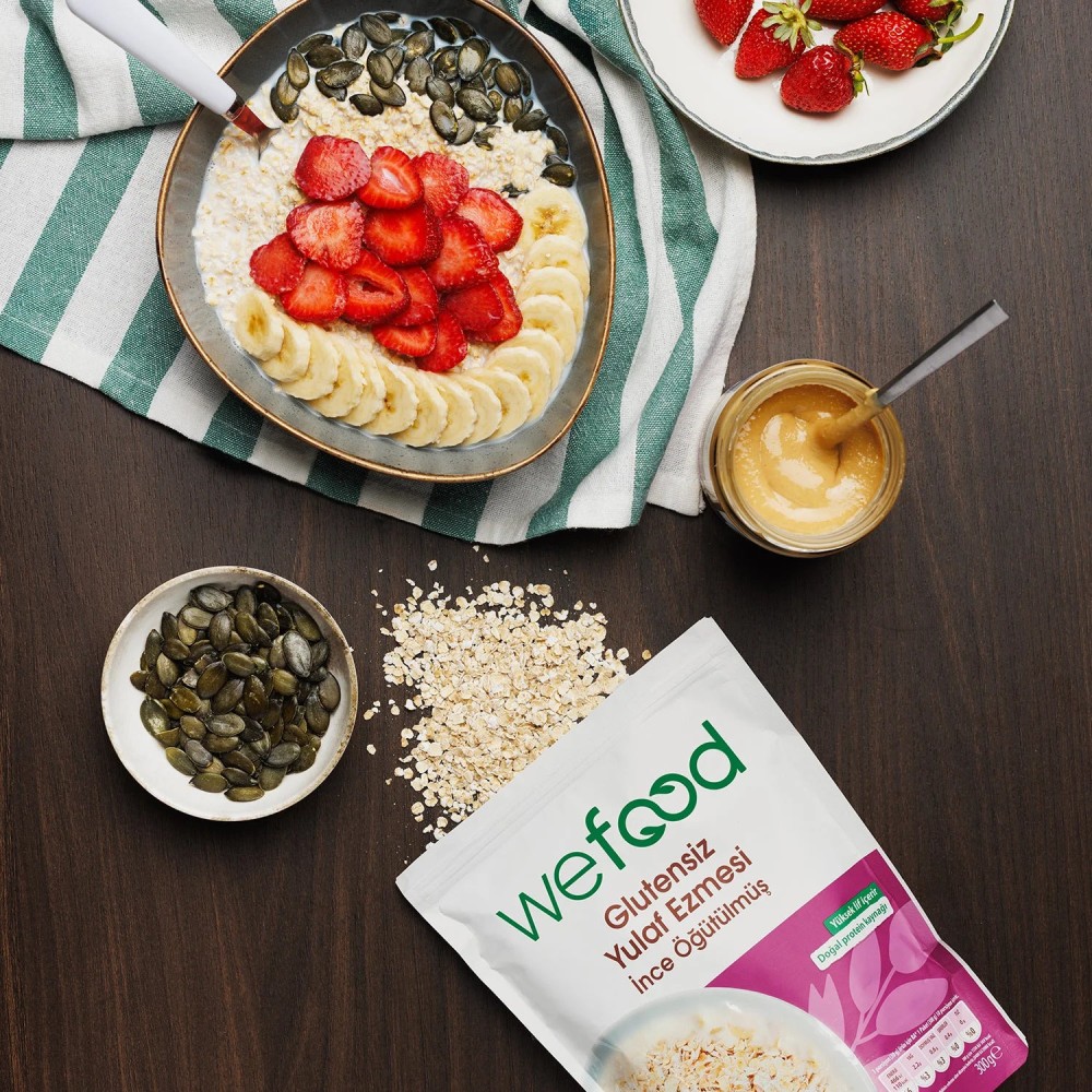 Nisa Organik Wefood İnce Öğütülmüş Glutensiz Yulaf Ezmesi 300gr Paket