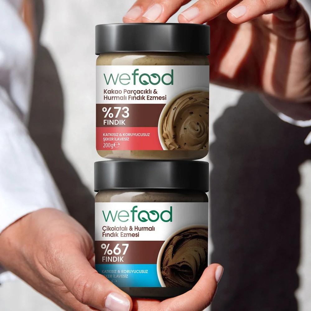 Wefood Çikolatalı Hurmalı Fındık Ezmesi 200 GR - Şekersiz & Katkısız
