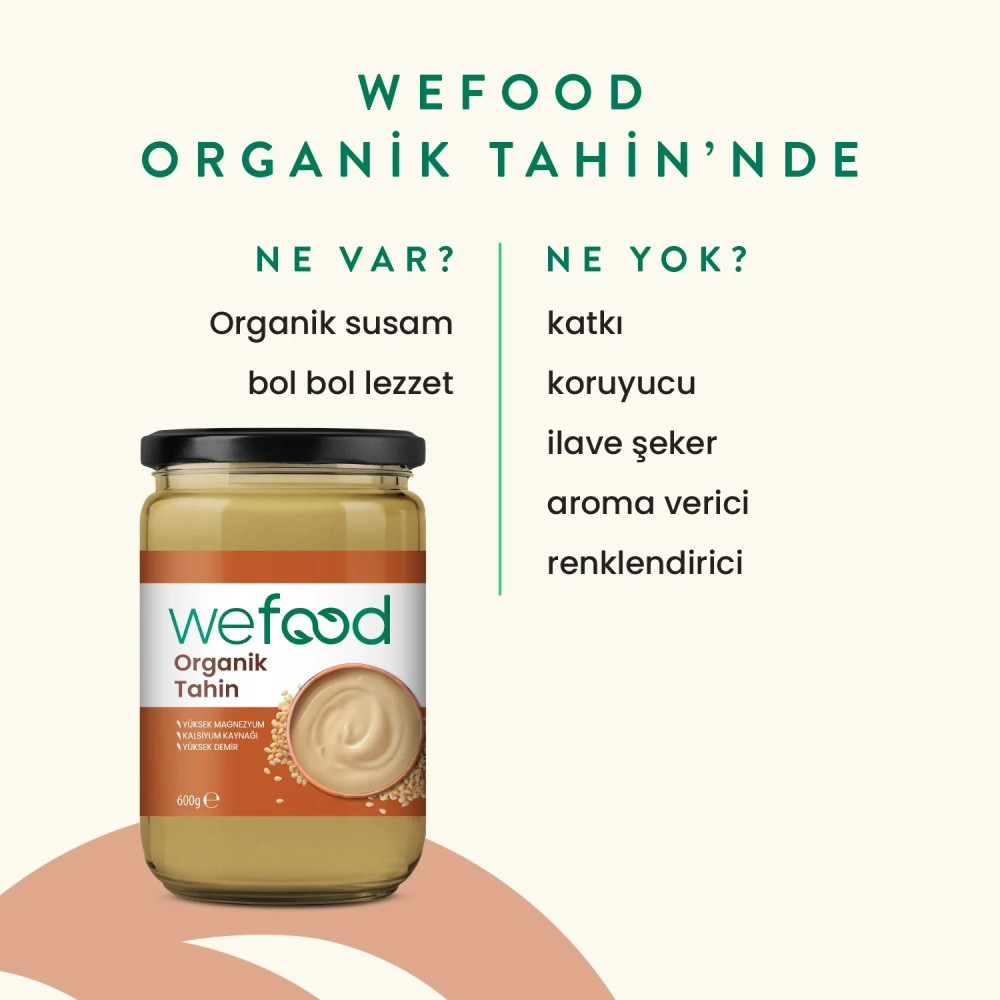 Wefood 600 GR Organik Yerli Susam Tahini Kavanozu
