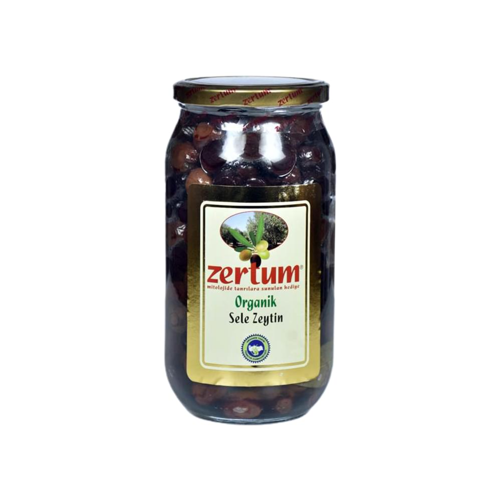 Zertum 900 GR Organik Sele Zeytin Cam Kavanoz Görseli